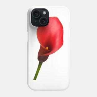 Striking Red Calla Lily for Flower Lovers Phone Case