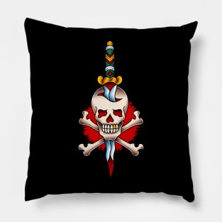 OldSalt American Traditional Dagger & Skull Pillow