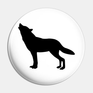 Wolf Silhouette Pin