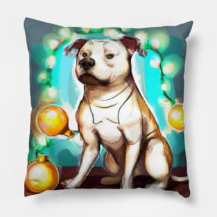 Cute American Staffordshire Terrier Drawing Pillow