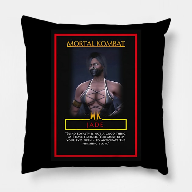 Mortal Kombat - MK Fighters - Jade - Poster - Sticker and More - 1806203 Pillow by Semenov