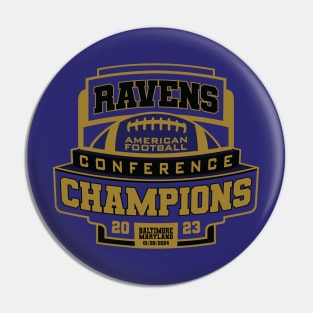 Ravens AFC Champs 2023 Pin