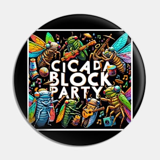 Cicada Block Party Cicada Summer Pin