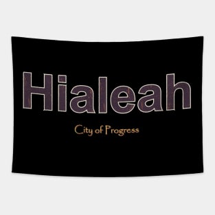 Hialeah Grunge Text Tapestry