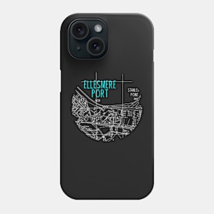 Ellesmere Port Map (White & Blue) Phone Case