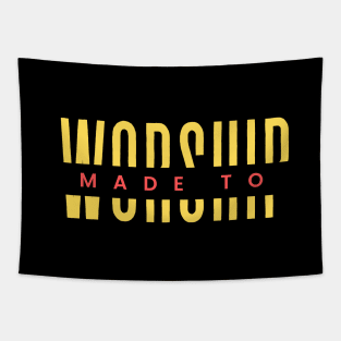 Made To Worship | Christian Typography Tapestry