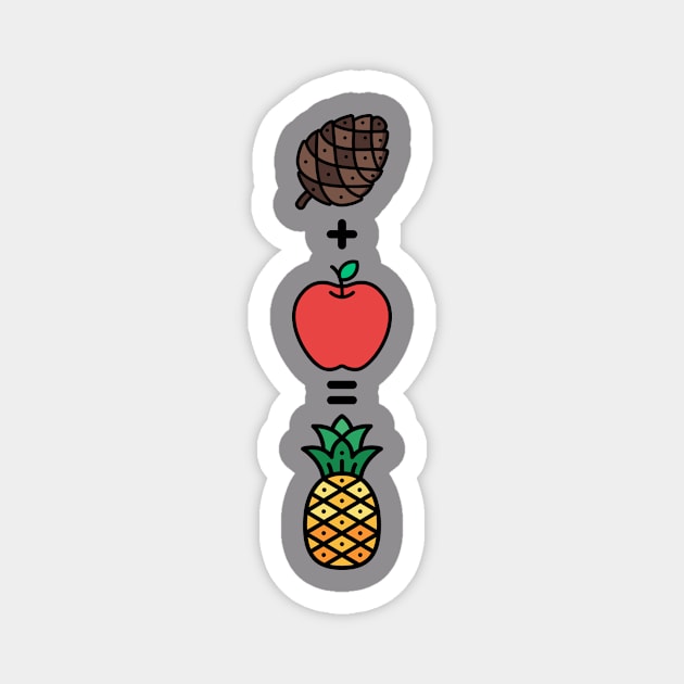 Pine + Apple =Pineapple Magnet by difrats