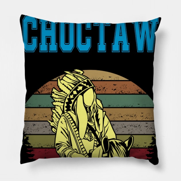 Native American Choctaw Decolonize Indigenize Pillow by Morris Felders Jr