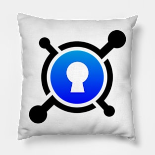 CERRADURA AZUL CON LINEAS Pillow