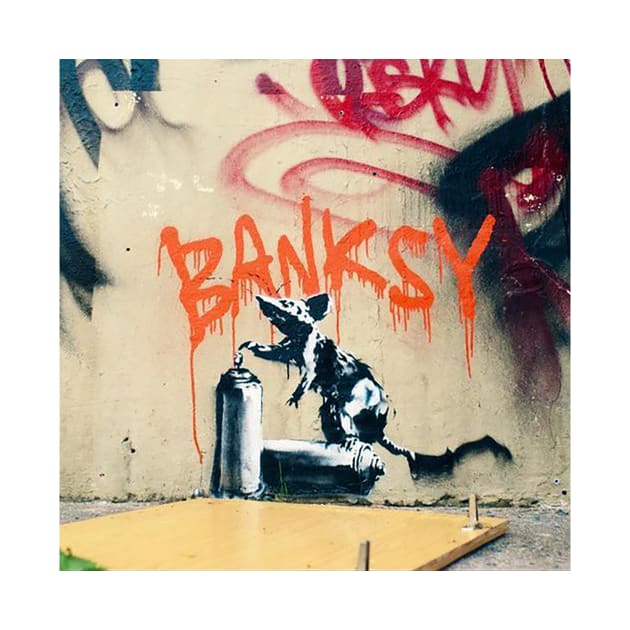 Banksy Rat Graffiti Tag by foozler