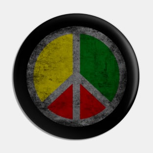 Peace Sign African Themed Design for Africa and Peace Lover Gift Pin