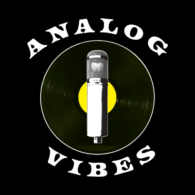 Analog Vibes Yellow Vinyl Record T-Shirt by Analog Designs