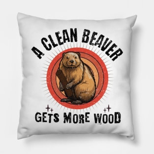 A Clean Beaver Pillow