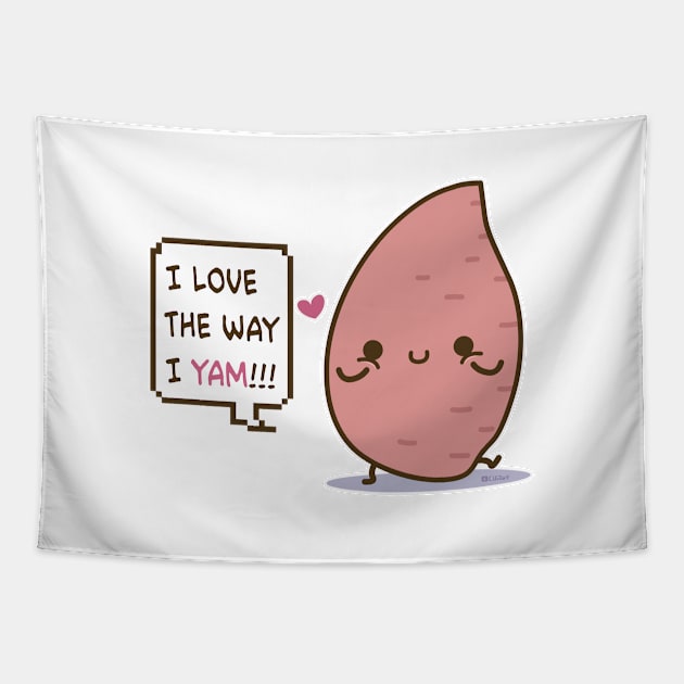 I Love The Way I Yam Tapestry by clgtart