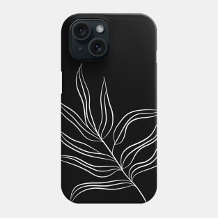 Palm Leaf Line Art Drawing - Leaves in the Wind 1 Phone Case