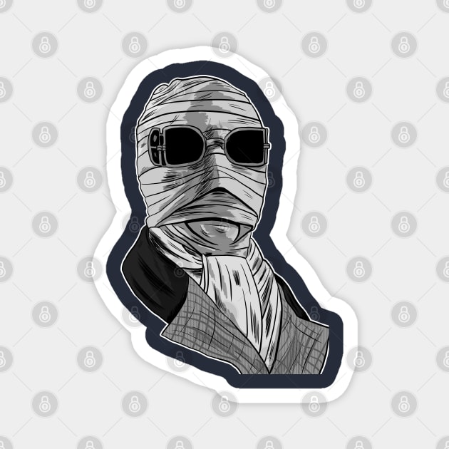 The Invisible Man Magnet by Black Snow Comics