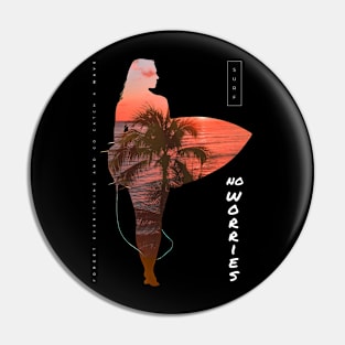 Beach lady Pin