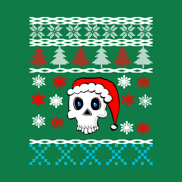 Santa Skull Christmas Sweater by Eric03091978