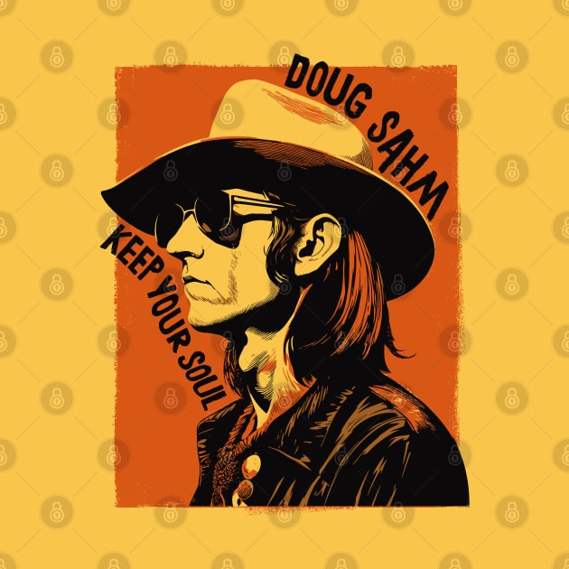 Doug Sahm - Retro Original Fan Artwork by DankFutura