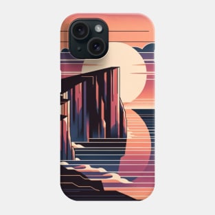 Modern Abstract Cliffside Sunset Phone Case