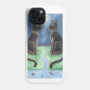 The Moon Tarot Watercolor Phone Case