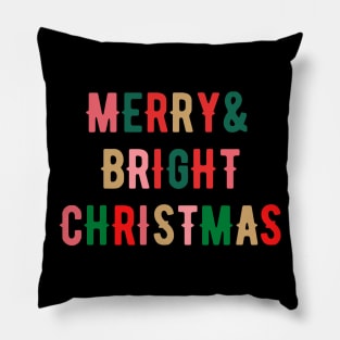 Merry & Bright Christmas Pillow