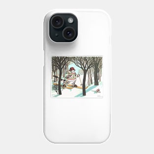 B kliban cat, skiing cat Phone Case