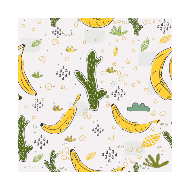 Banana and Cactus by Kristina Stellar Scandinavian Land