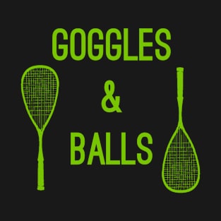 Goggles and balls squash green T-Shirt