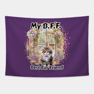 My B.F.F. Tortie Kitten Tapestry