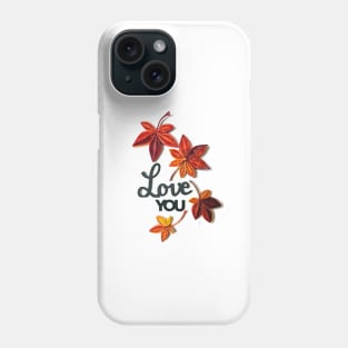 Printed paper Quilling maple leaf card Phone Case