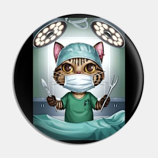 Cute cat as a surgeon Pin