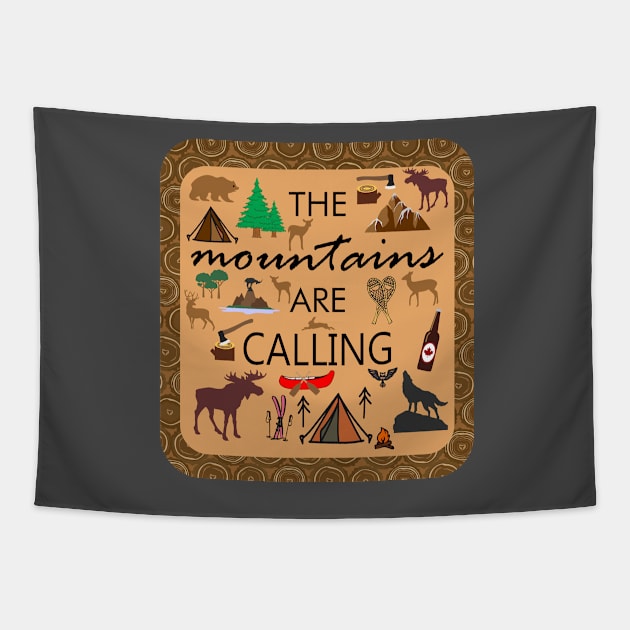 The Mountains Are Calling Tapestry by GR8DZINE