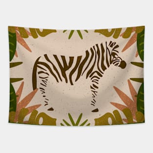 Tropical Zebra (Olive) Tapestry