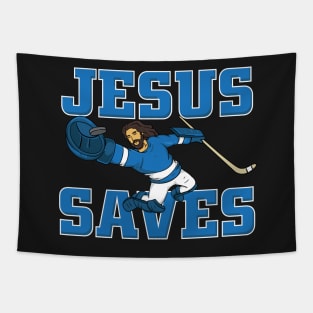 HOCKEY: Jesus Saves Tapestry