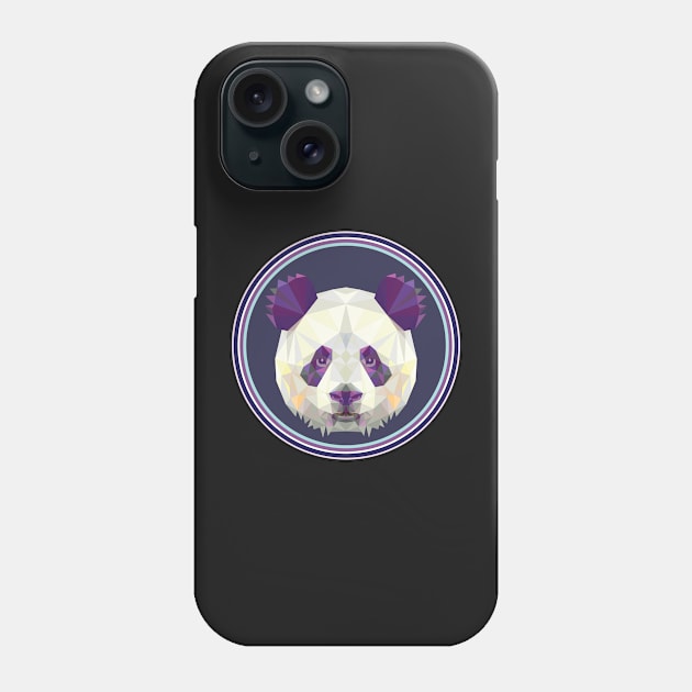 Panda Colorful Pop Art Geometric Head Cute Bear Phone Case by markz66