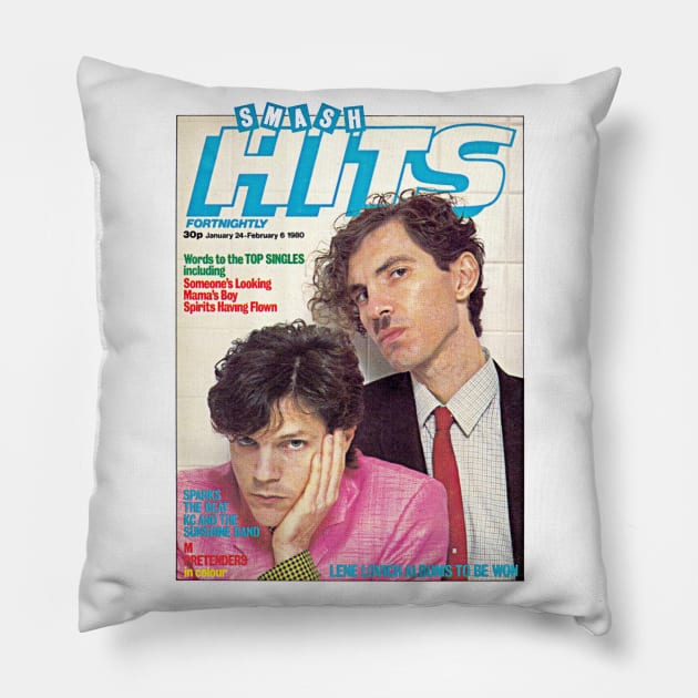 Smash Hits / Sparks 80s Magazine Cover Pillow by DankFutura