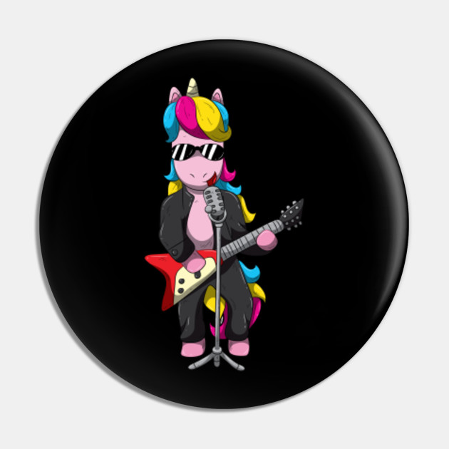 Unicorn E Guitar Girl Band Rock Horse Unicorn Kolek Teepublic Pl