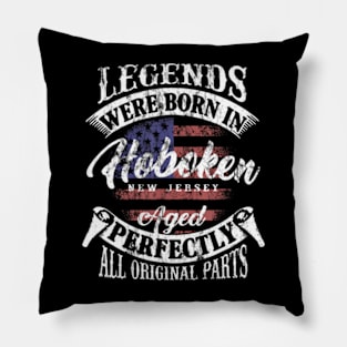 Legends Were Born In Hoboken New Jersey Vintage Birthday Pillow