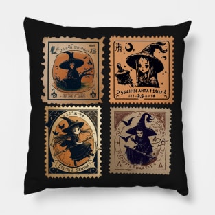 Hocus Pocus Set of Stamp - Postage Stamp Series Pillow