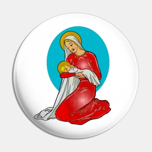 Our Lady and the baby Jesus in her arms Pin