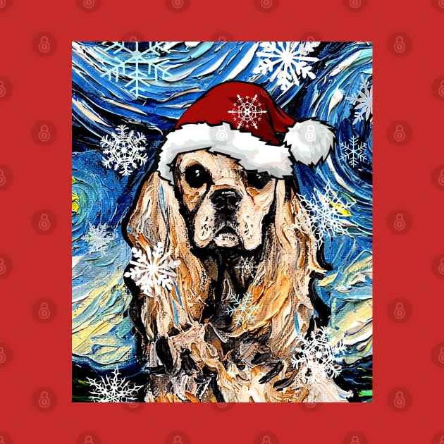 American Cocker Spaniel Santa by sagittariusgallery