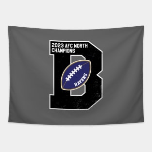 Big Bold Baltimore Ravens 2023 AFC North Champs Tapestry