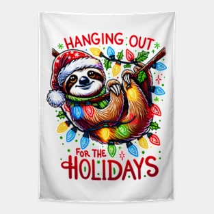 Christmas sloth Tapestry