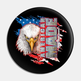 American Made Eagle with Flag Pin