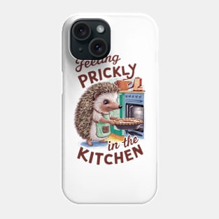 Feeling Prickly in the Kitchen Funny Chef Hedgehog Phone Case