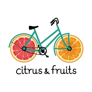 Citrus And Fruits Bicycle T-Shirt