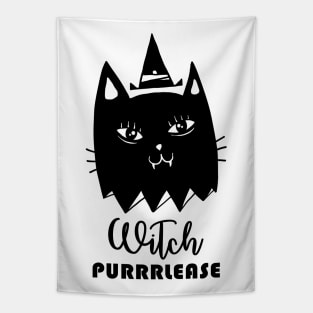 Witch Purrrlease Tapestry