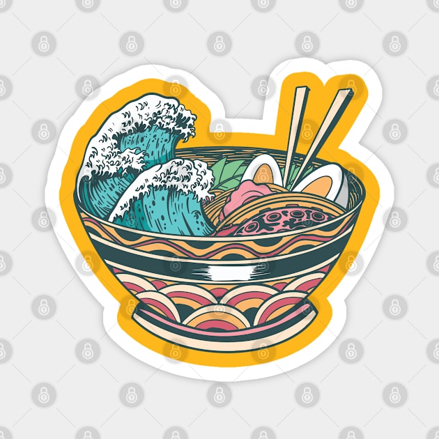 Wave Ramen Magnet by seniart