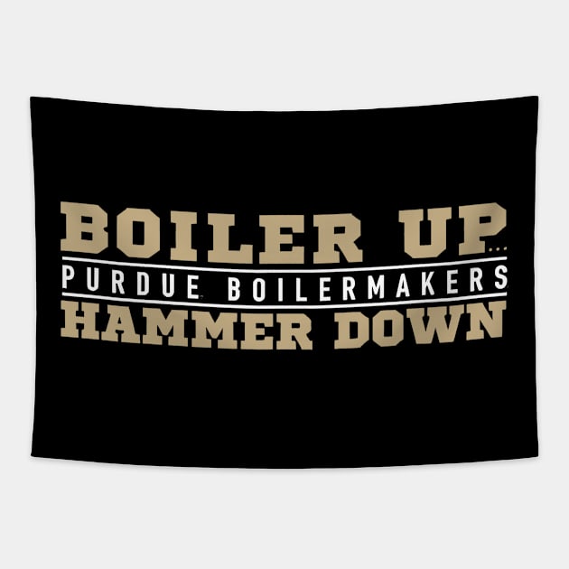 Purdue University Boilermakers Between The Lines Tapestry by YASSIN DESIGNER